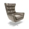 Giuseppe Nicoletti Jacob Swivel Chair - Exclusive In Suave  Taupe Scuro