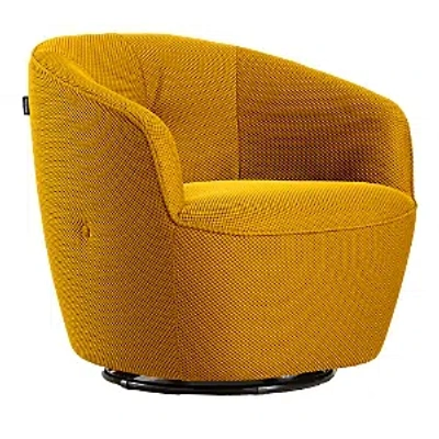 Giuseppe Nicoletti Maglia Swivel Chair In Texture 3d-8349-11 Giallo Ocra
