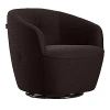 Giuseppe Nicoletti Maglia Swivel Chair In Texture 3d-8349-13 Anthracite