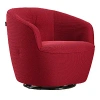 Giuseppe Nicoletti Maglia Swivel Chair In Texture 3d-8349-14 Rosso