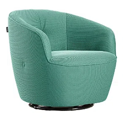 Giuseppe Nicoletti Maglia Swivel Chair In Texture 3d-8349-19 Verde Acqua