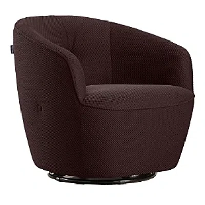 Giuseppe Nicoletti Maglia Swivel Chair In Texture 3d-8349-21 Terracotta