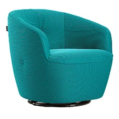 Giuseppe Nicoletti Maglia Swivel Chair In Texture 3d-8349-4 Celeste