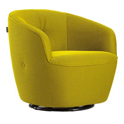 Giuseppe Nicoletti Maglia Swivel Chair In Texture D-- Giallo