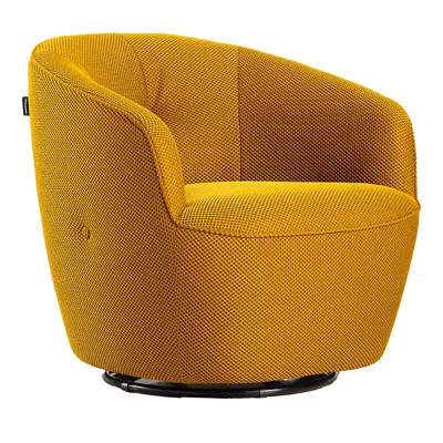Giuseppe Nicoletti Maglia Swivel Chair In Texture D-- Giallo Ocra