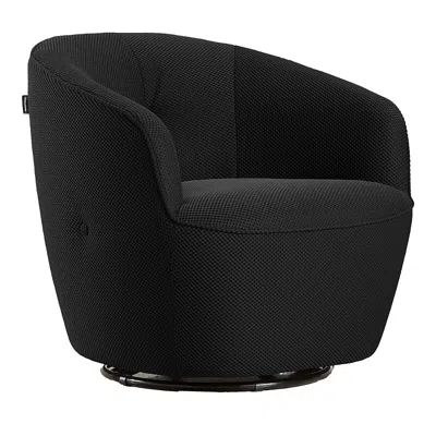 Giuseppe Nicoletti Maglia Swivel Chair In Texture D-- Nero
