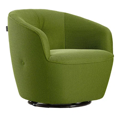 Giuseppe Nicoletti Maglia Swivel Chair In Texture D-- Verde