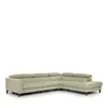 Giuseppe Nicoletti Messina Three Piece Leather Sectional In Green