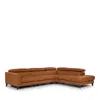 Giuseppe Nicoletti Messina Three Piece Leather Sectional In Brown