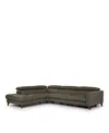 Giuseppe Nicoletti Messina Three Piece Leather Sectional In Multi
