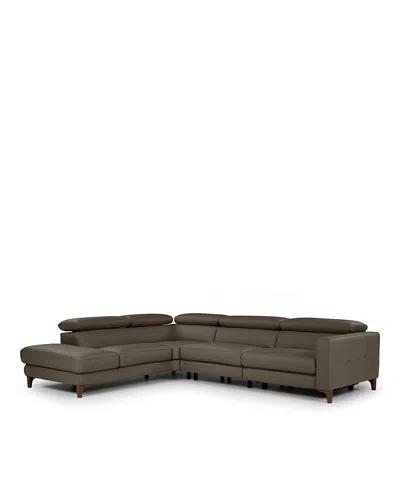 Giuseppe Nicoletti Messina Three Piece Leather Sectional In Multi
