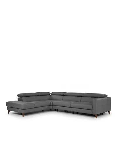 Giuseppe Nicoletti Messina Three Piece Leather Sectional In Multi