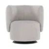 Giuseppe Nicoletti Momo Swivel Chair In Teddy Bianco