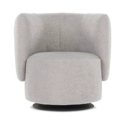 Giuseppe Nicoletti Momo Swivel Chair In Teddy  Rosso