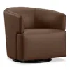 Giuseppe Nicoletti Nicoletti Capri Swivel Chair - Exclusive In Bull  Cognac