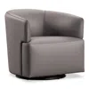 Giuseppe Nicoletti Nicoletti Capri Swivel Chair - Exclusive In Bull  Dark Grey