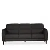 Giuseppe Nicoletti Noto Three Seat Leather Sofa In Bull  - Espresso