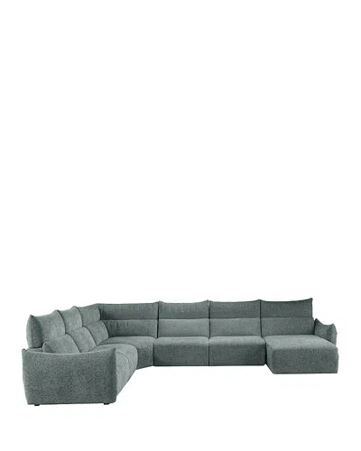 Giuseppe Nicoletti Paradiso 6 Piece Sectional In Baobab  - Aqua