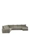 Giuseppe Nicoletti Paradiso 6 Piece Sectional In Baobab  - Ecru