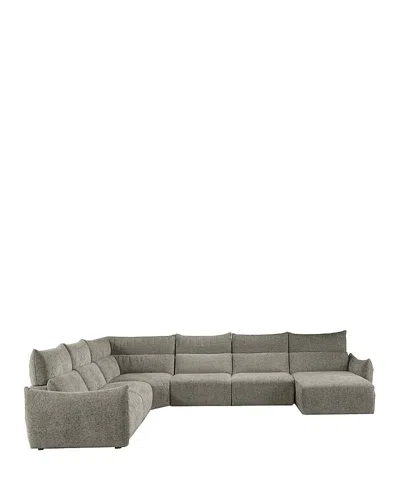 Giuseppe Nicoletti Paradiso 6 Piece Sectional In Baobab  - Ecru