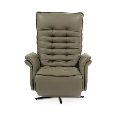 Giuseppe Nicoletti Pianeta Leather Recliner In Suave  Olive