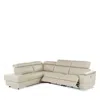 Giuseppe Nicoletti Ronaldo 3 Piece Recliner Sectional In Bull  Bianco Latte