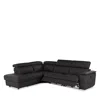 Giuseppe Nicoletti Ronaldo 3 Piece Recliner Sectional In Bull  Espresso