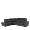 Giuseppe Nicoletti Ronaldo 3 Piece Recliner Sectional In Bull  Grigio Scuro