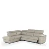 Giuseppe Nicoletti Ronaldo 3 Piece Recliner Sectional In Bull  Ice