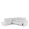Giuseppe Nicoletti Ronaldo 3 Piece Recliner Sectional In Bull  Puro White