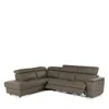 Giuseppe Nicoletti Ronaldo 3 Piece Recliner Sectional In Bull  Taupe