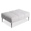 Giuseppe Nicoletti Soprano Rectangle Ottoman In Baobab -grafite