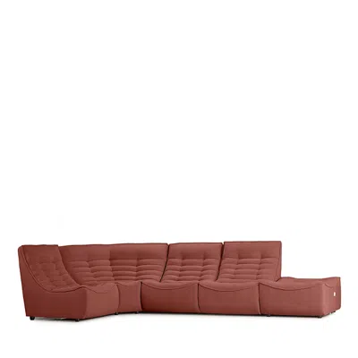 Giuseppe Nicoletti Trattino 5 Piece Power Reclining Sectional In Riccio  Arancio