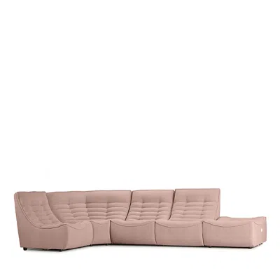 Giuseppe Nicoletti Trattino 5 Piece Power Reclining Sectional In Riccio  Rosa