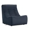 Giuseppe Nicoletti Trattino Armless Chair In Riccio  Blu