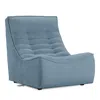 Giuseppe Nicoletti Trattino Armless Chair In Riccio  Celeste