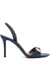 Giuseppe Zanotti 100mm Slingback Embellished Heeled Sandals In Blue