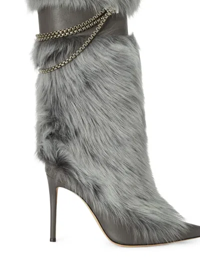 Giuseppe Zanotti 105mm Amaia Boots In Grey