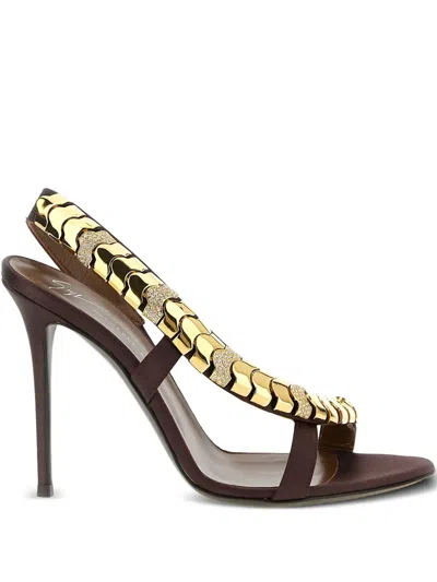 Giuseppe Zanotti 105mm Dafne Heeled Sandals In Red