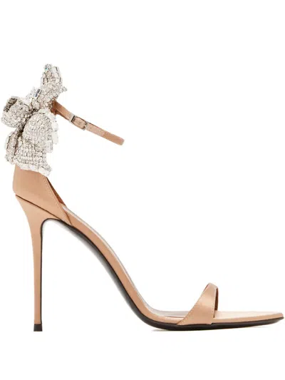 Giuseppe Zanotti 105mm Embellished Heeled Sandals In Gold