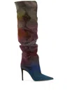 Giuseppe Zanotti Gala Caleido Metallic Slouch Boots In Black