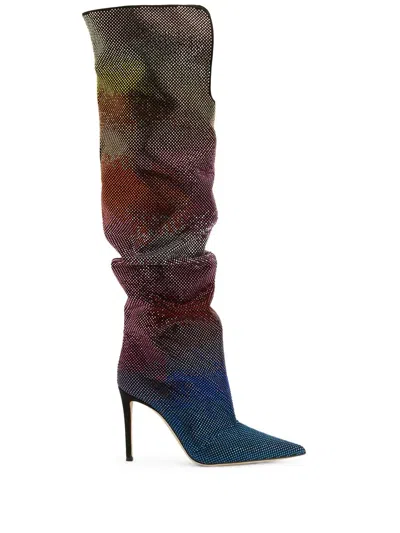 Giuseppe Zanotti Gala Caleido Metallic Slouch Boots In Multi