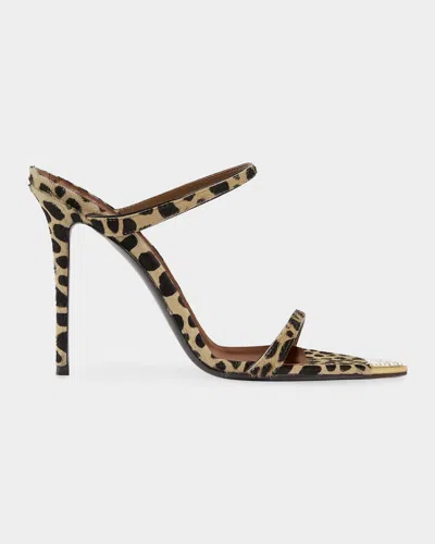 Giuseppe Zanotti 105mm Intrigo Crystal-embellished Calf Hair Sandals In Brown