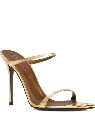 Giuseppe Zanotti 105mm Intriigo Jewelry Sandals In Gold