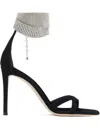 Giuseppe Zanotti 105mm Janell Crystal Sandals In Black