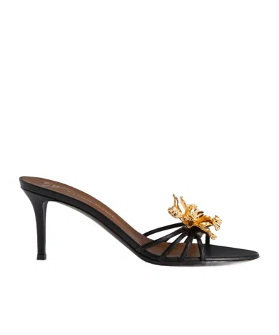 Giuseppe Zanotti 105mm Orchid Mules In Black