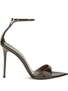 Giuseppe Zanotti 105mm Pointed-toe Ankle-strap Sandals In Black