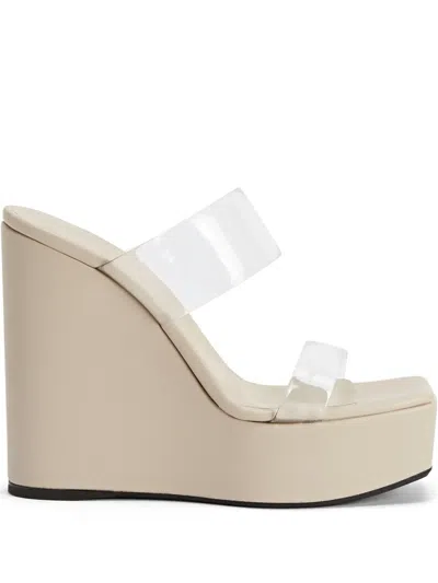 Giuseppe Zanotti 10mm Meisa Plexi Sandals In Neutrals