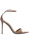 Giuseppe Zanotti 105mm Intriigo Ankle-strap Pointed-toe Sandals In Brown