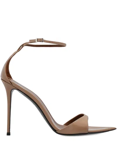 Giuseppe Zanotti 110mm Pointed-toe Ankle-strap Sandals In Neutral